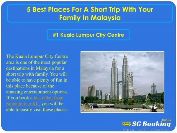 5 Best Places For A Short Trip With Your Family In Malaysia