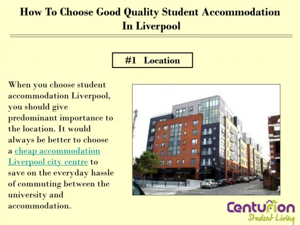 How to choose good quality Student accommodation in Liverpoo
