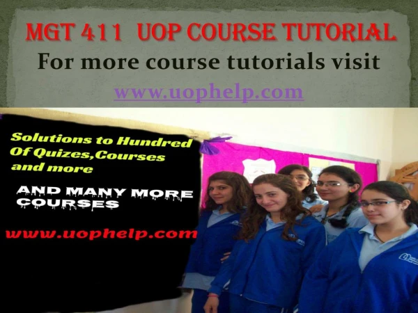 MGT 411 uop Courses/ uophelp