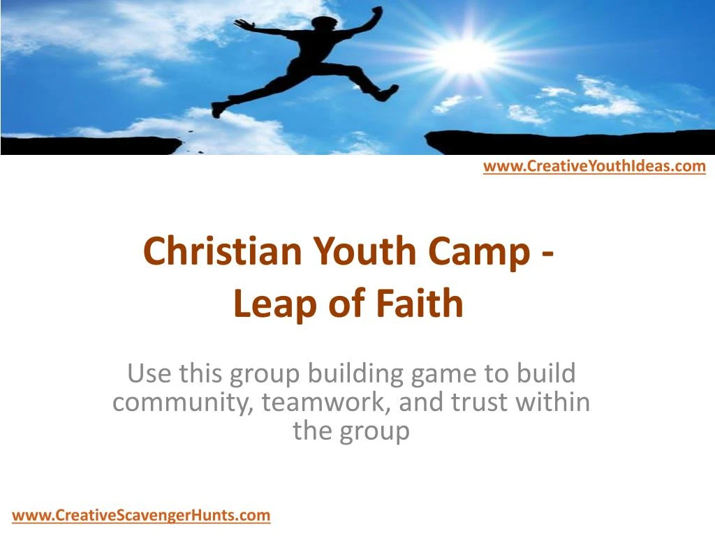 christian youth camp leap of faith