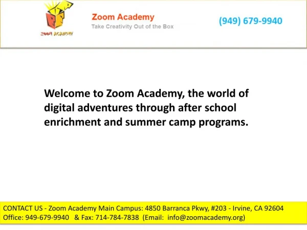 Summer camps for kids zoom academy.org