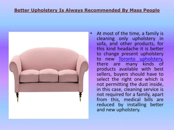 Upholstery Services