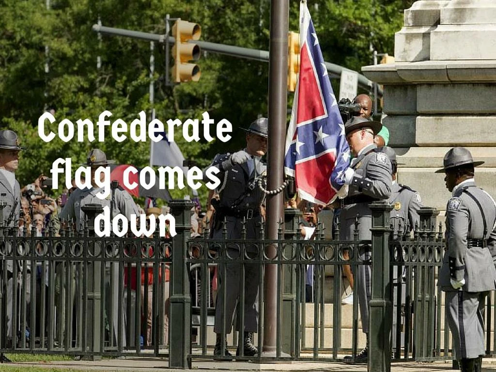 confederate flag comes down