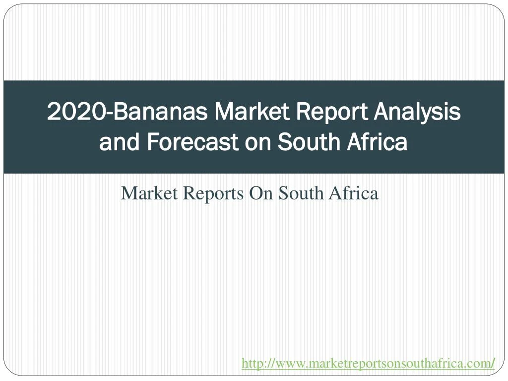 2020 bananas market report analysis and forecast on south africa