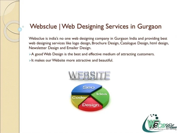 Websclue providing best web designing services in Gurgaon In