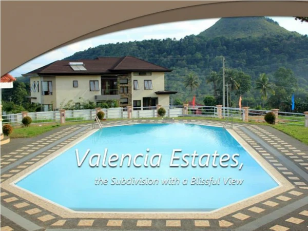 Valencia Estates, the Subdivision with a Blissful View
