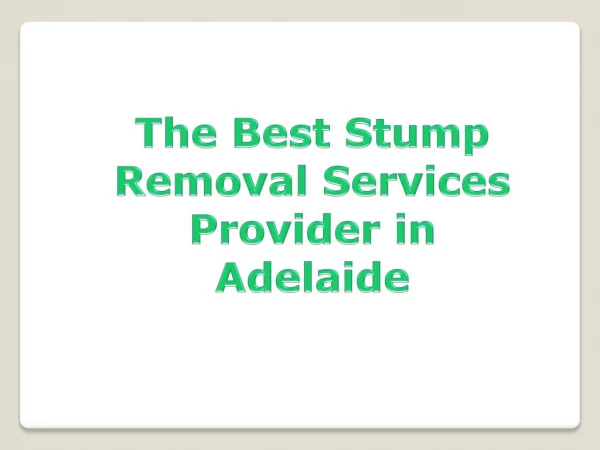 Stump Removal Melbourne