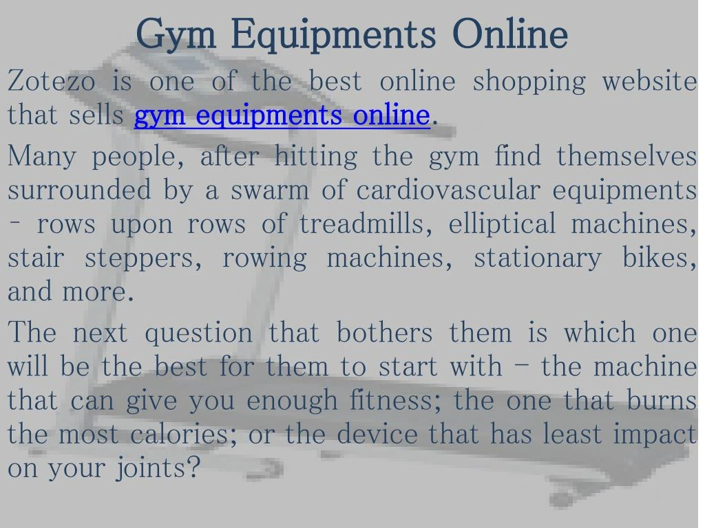 gym equipments online