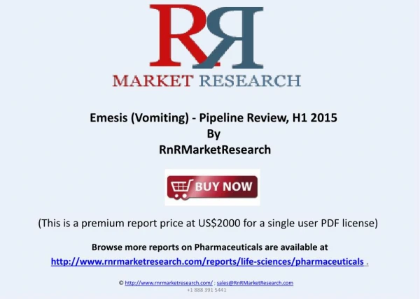 Emesis Therapeutics assessment by drug target 2015