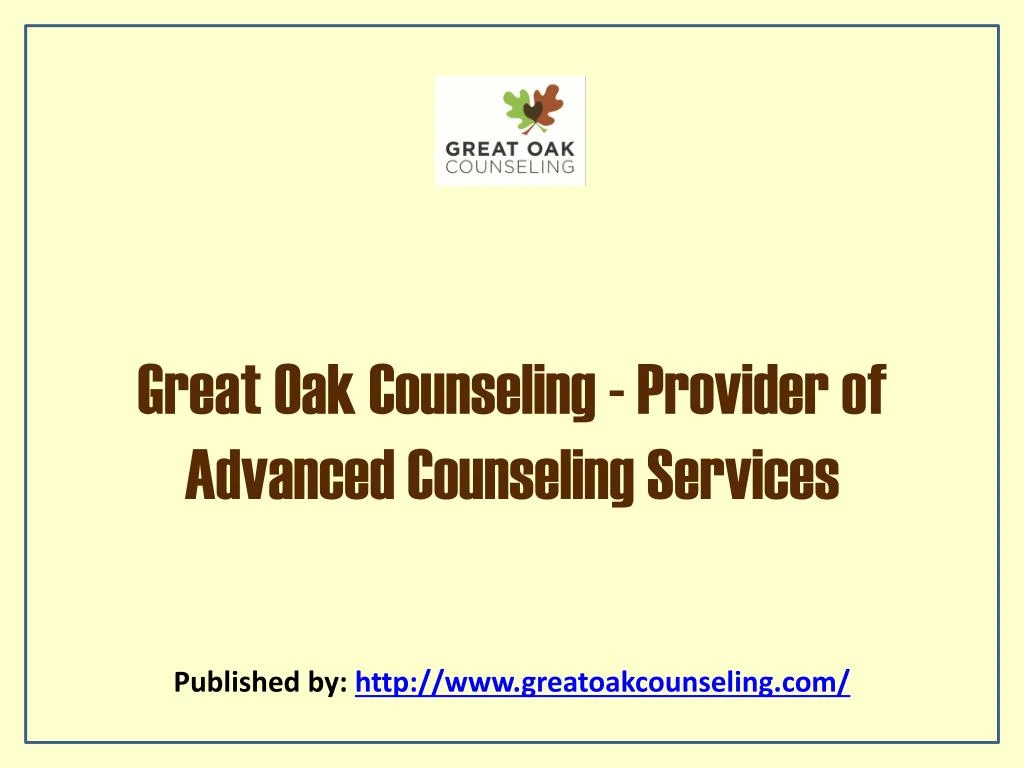 great oak counseling provider of advanced counseling services