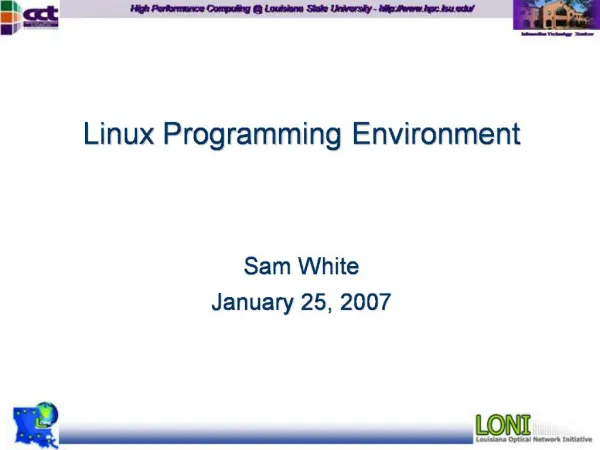 Linux Programming Environment