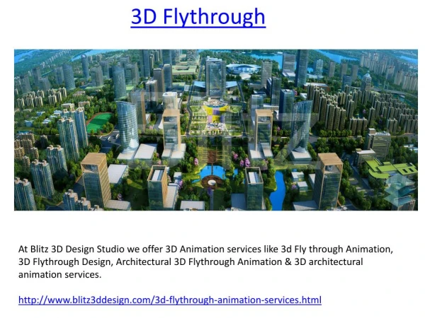 3d Flythrough Animation Services Provide Studio