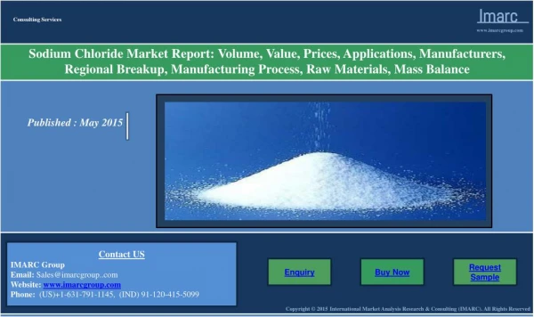 Sodium Chloride Market | Prices & Analysis Report