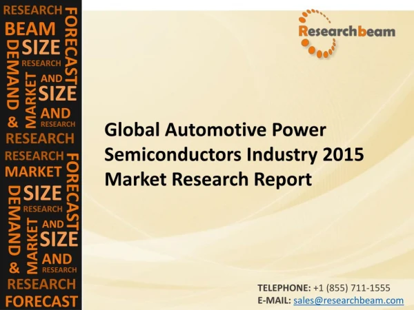 Global Automotive Power Semiconductors Industry 2015 Market Research Report
