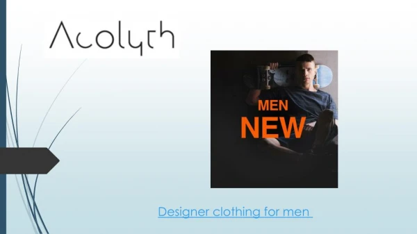 Buy Designer Clothing For Men
