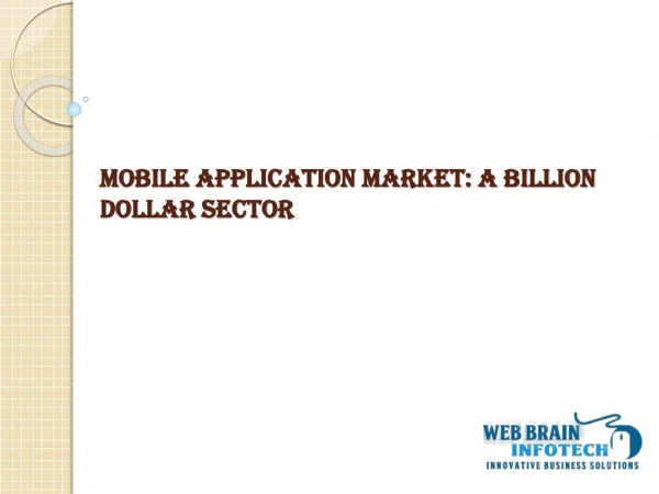 Mobile Application Market: A Billion Dollar Sector
