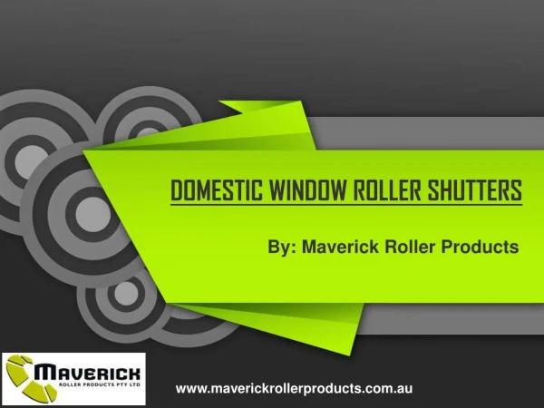 Exterior Roller Shutters for Windows