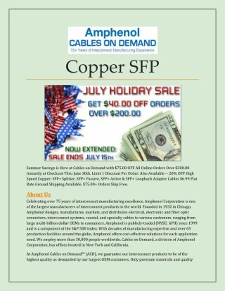 Copper SFP - slide 1