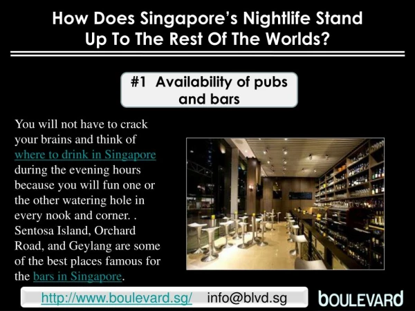 How does Singapore’s nightlife stand up to the rest of the worlds?