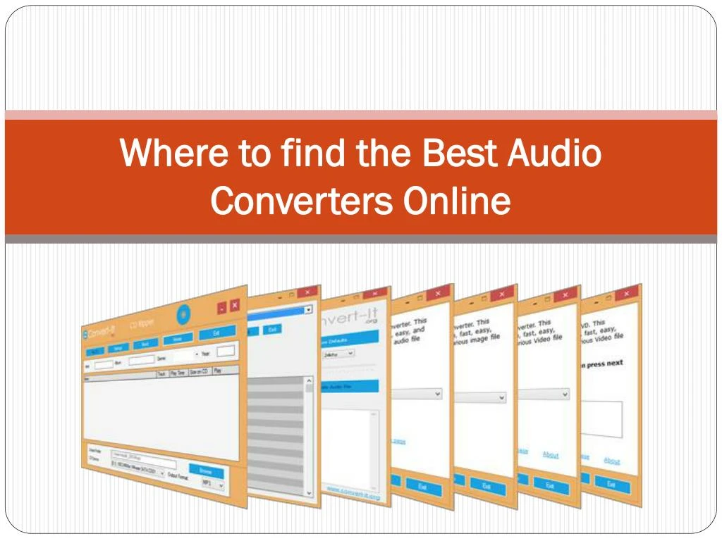 where to find the best audio converters online