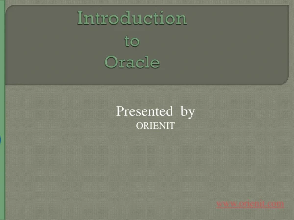 Oracle Training in Hyderabad