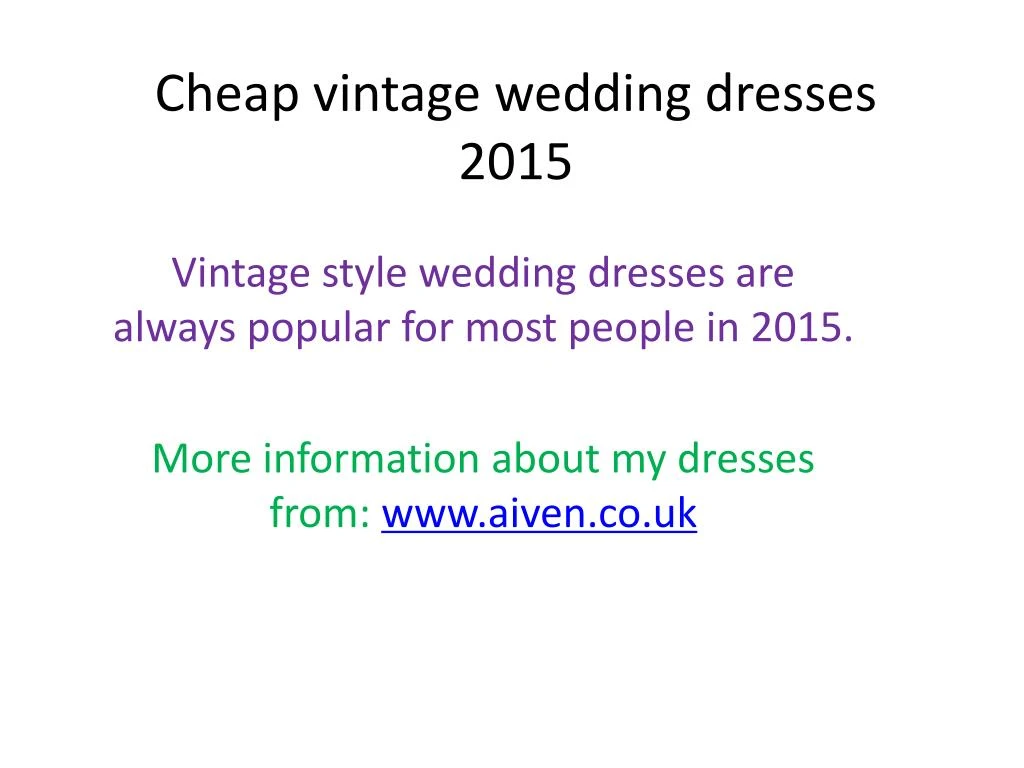 cheap vintage wedding dresses 2015