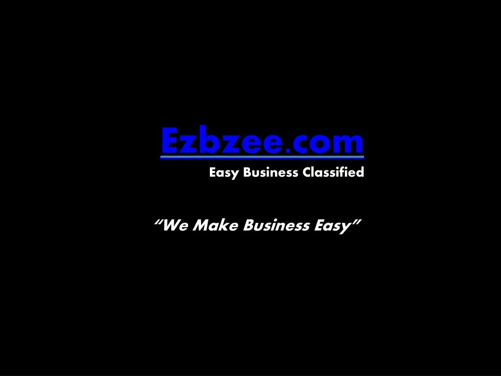ezbzee com easy business classified