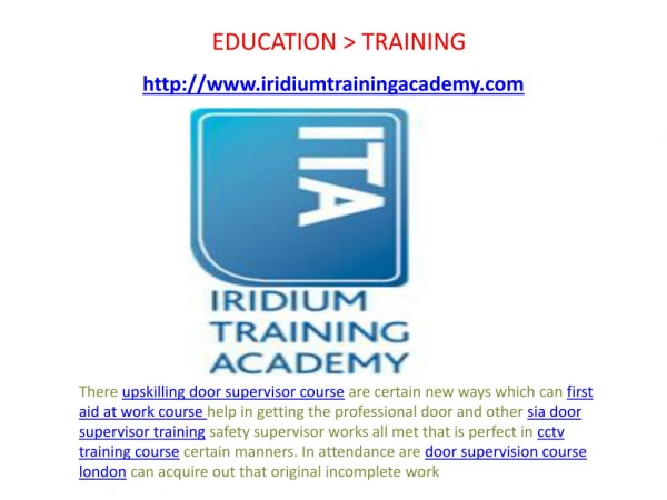 Security training upskilling personal license courses london