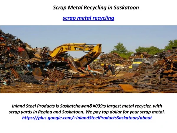 Scrap Metal Recycling in Saskatoon