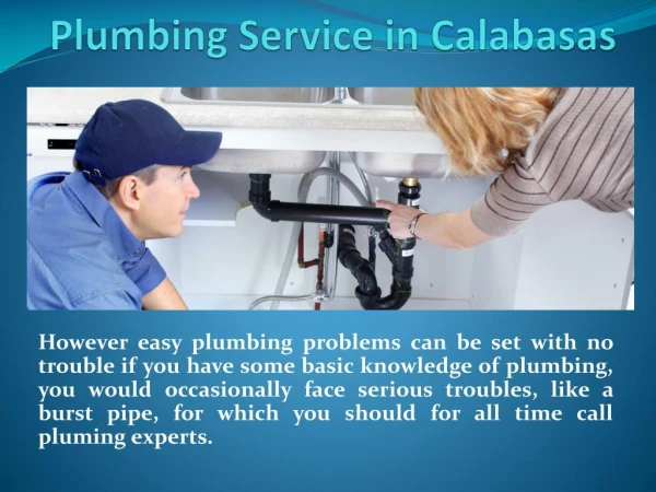Plumbing Service in Calabasas