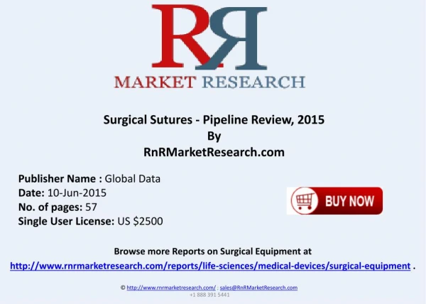 Surgical Sutures Comparative Analysis Pipeline Review 2015