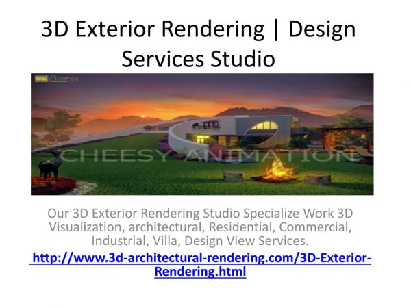 3D Exterior Rendering | Design Services Studio