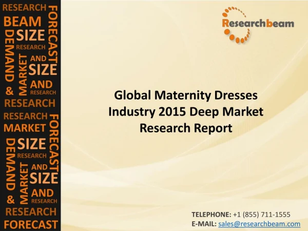 Analysis Of Maternity Dresses Industry