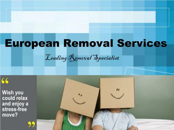 Removals to Belgium - European Removals Services