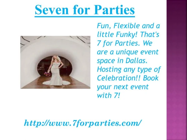 Wedding Venues in Dallas Design District - Seven for Parties