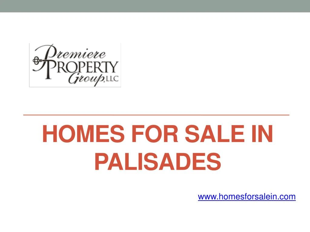 homes for sale in palisades