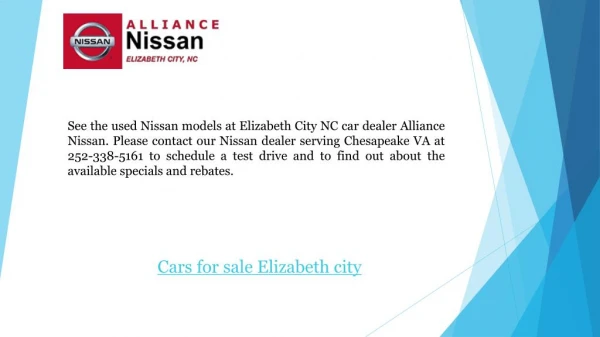Used Cars for sale in Elizabeth city