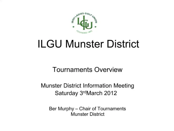 ILGU Munster District