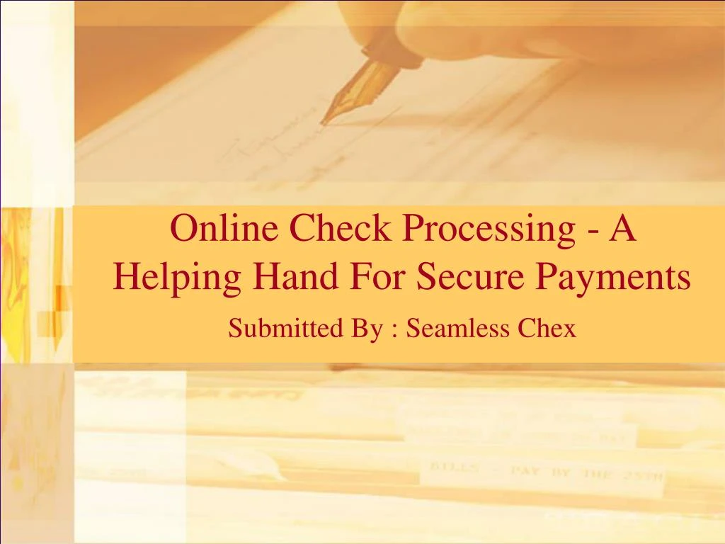 online check processing a helping hand for secure payments