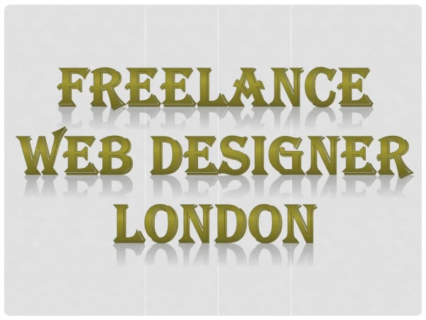 Freelance Web Designer London
