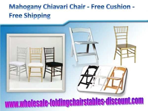 Mahogany Chiavari Chair - Free Cushion -Free Shipping