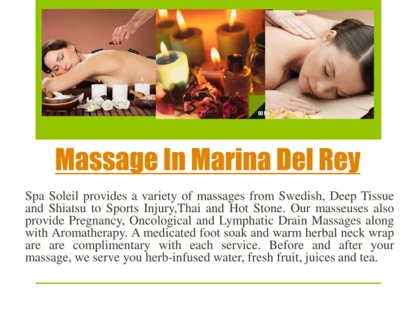 Massage in Marina Del Rey