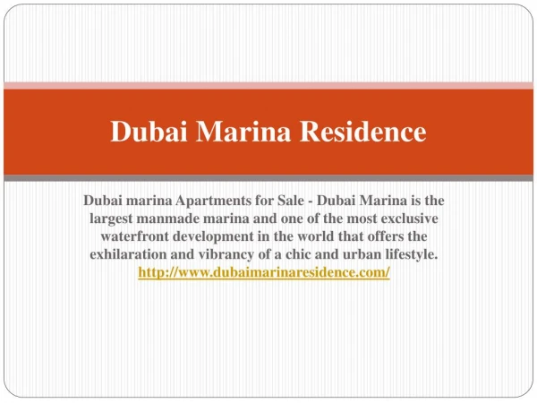 Dubai Marina Apartments for Sale - Dubai Marina Properties