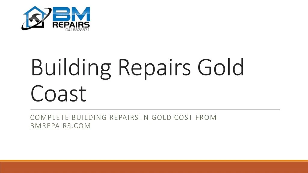 building repairs gold coast