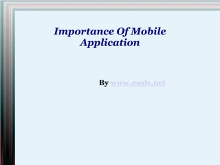 Necessity of Mobile Application in today's World - slide 1