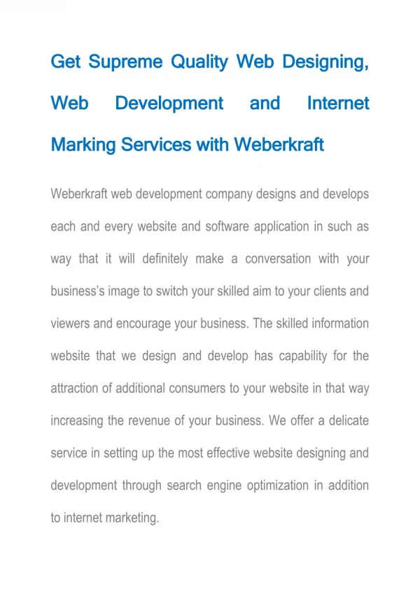 Weberkraft Website Development Company Ludhiana, Industrial Training