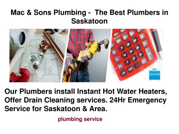 Mac & Sons Plumbing - The Best Plumbers in Saskatoon