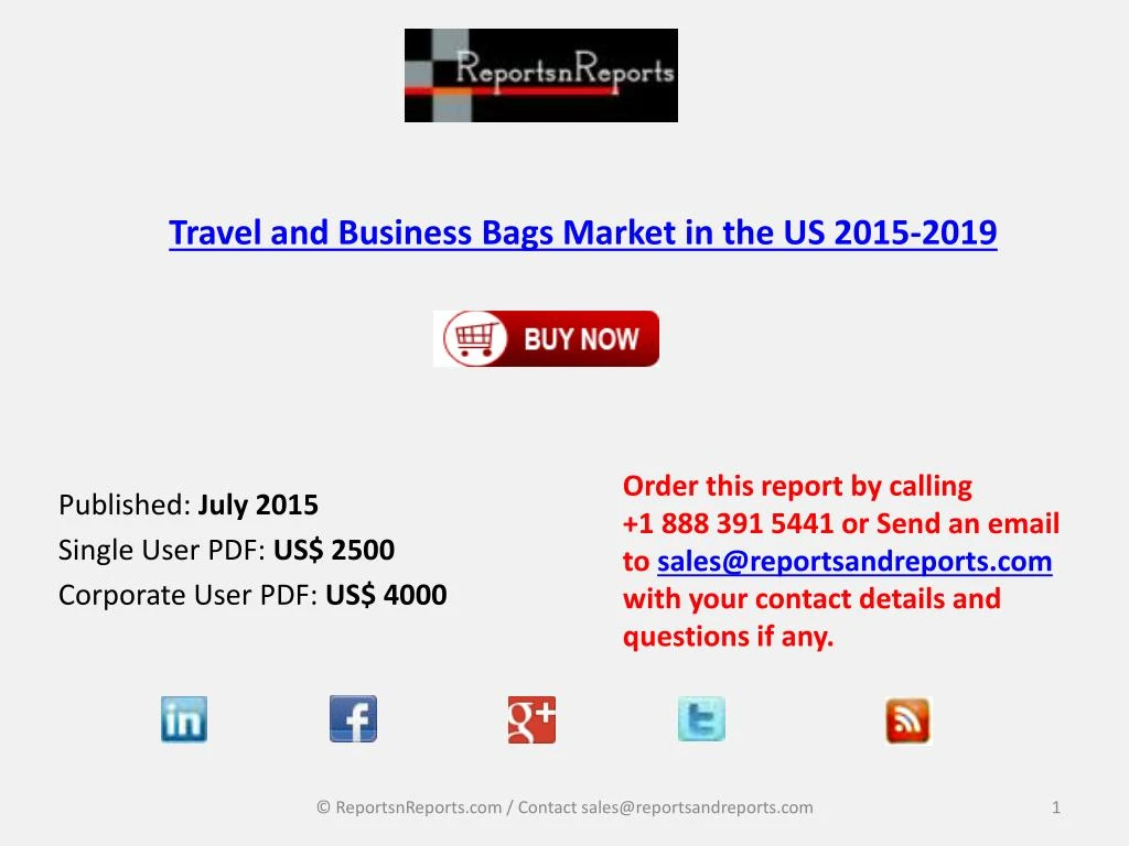 travel and business bags market in the us 2015 2019