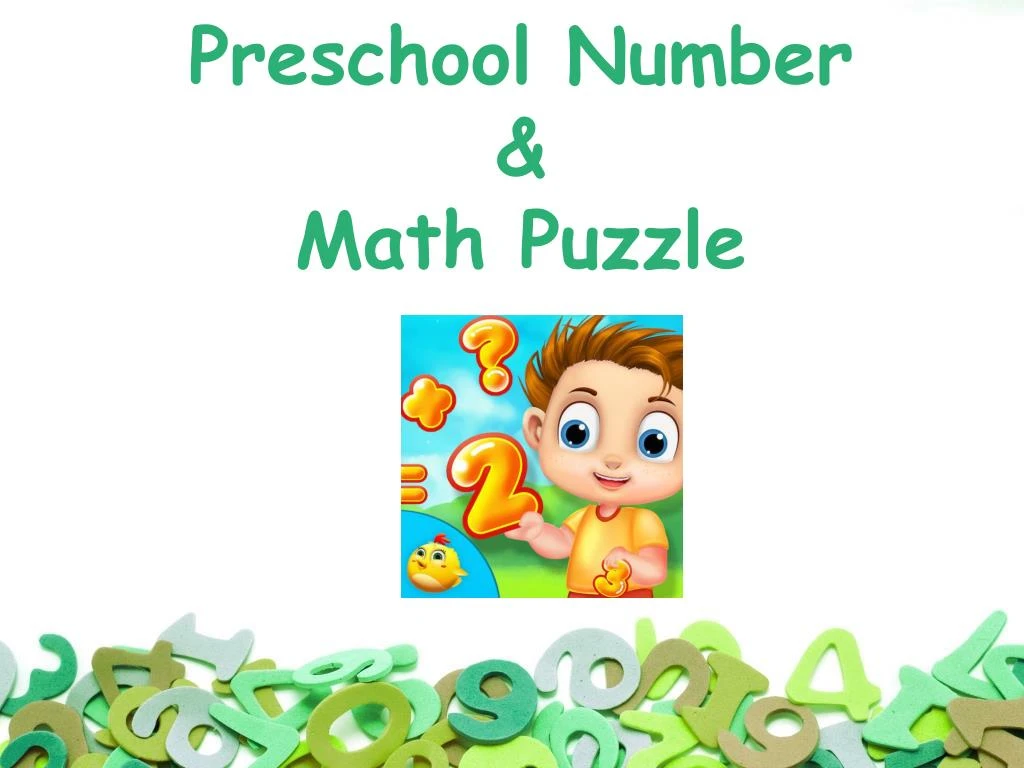 preschool number math puzzle