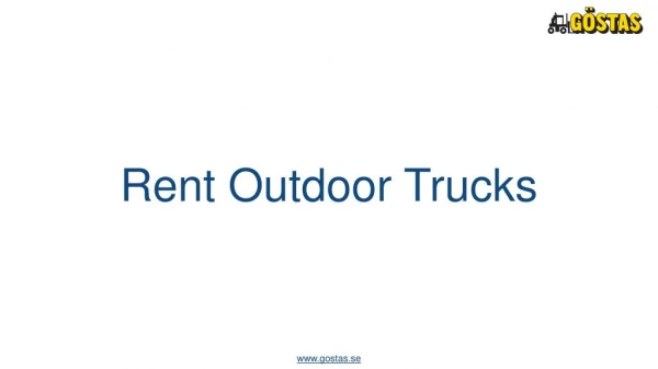Rent Outdoor Truck